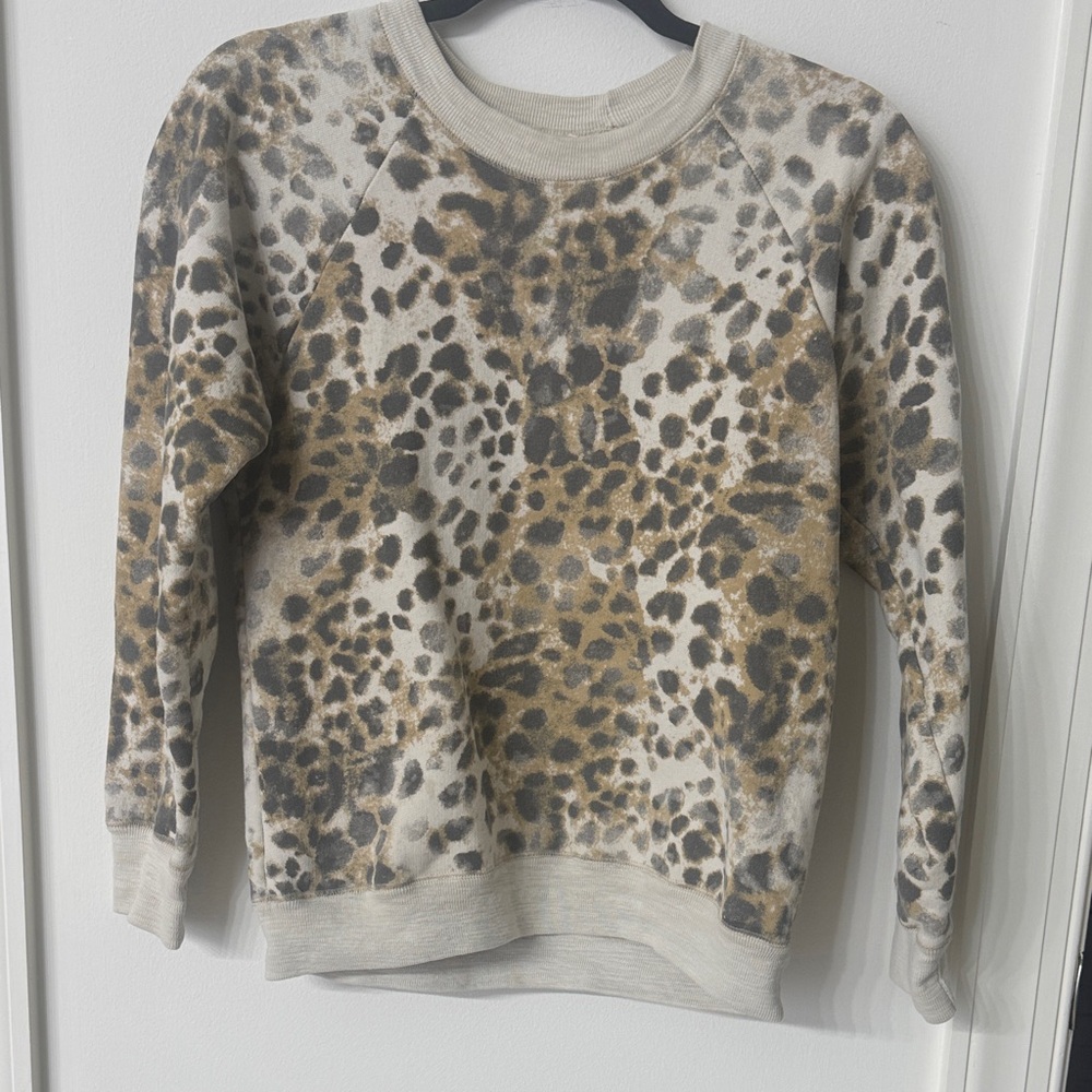 Isabel Marant Animal Print Sweatshirt - Brown and Cream